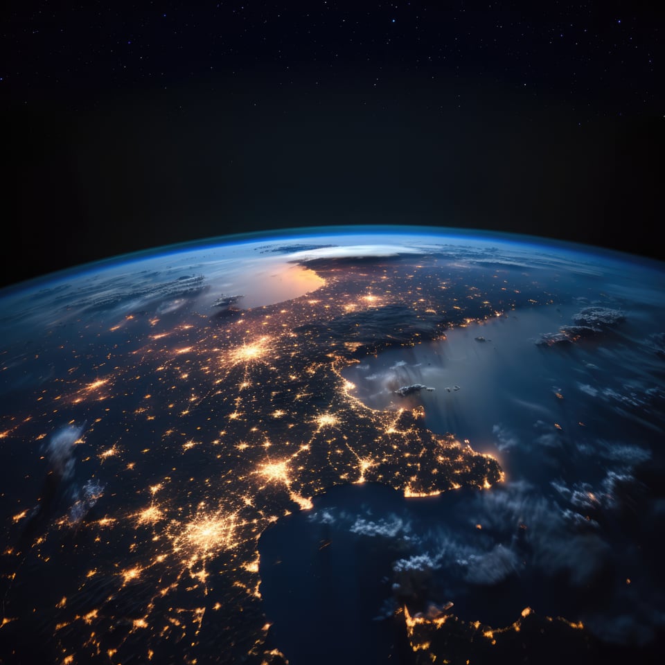 3d-rendering-dark-earth-space